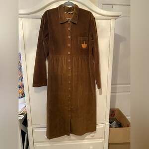 Vintage BellePointe Brown Corduroy Long Sleeve Dress